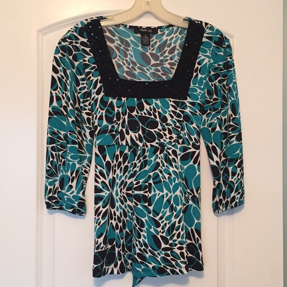 Style & Co Patterned Top - Picture 1 of 5